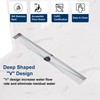 Neodrain 12-Inch Brushed Linear Shower Drain,Stainless Steel Linear Drain with