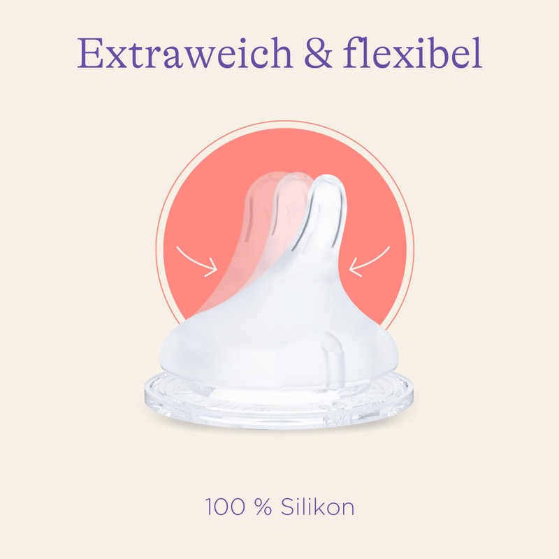 Lansinoh NaturalWave Teats Medium Milk Flow 8 Pack (Pack of