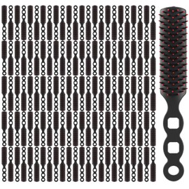 120 Pcs Bulk Hair Brushes for Homeless Supplies, Individually Wrapped Disposable Hair Brushes with Nylon Bristles for Detangling - for Shelter, Hotel, Nursing Home & Charity Donations (Black)