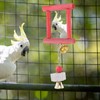 Yardwe 2Pcs Chicken Mirror Toys, Hanging Swing Mirror Toys with