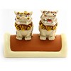Okinawa Souvenir Shisa Figurine Mini Entrance Mini Pair with Tiles