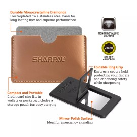 SHARPAL Credit Card Size Diamond Sharpening Stone Pocket Diamond Knife & Tool Sharpener