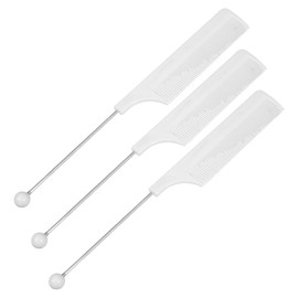 PACKOVE 3pcs Rat Tail Comb for Hair Styling and Coloring Fine Tooth Hairdressing Tool for Salons and Home Use and Flexible Hair Types