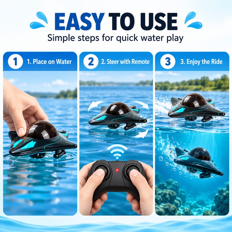 RC Boat with Underwater FPV Camera for Water Play –