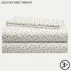 Heritage Kids Twin Sheet Set,3 Piece Gold Dot Pattern, Cozy
