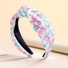 Sinalty Sequin Knotted Headbands Wide Colour Hairband Glitter Fashion Hair