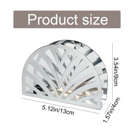 Napkin Holder Round Metal Serviette Holder Hollow Design Freestanding Tissue Dispenser for Home and Kitchen Counter Tops Dinner Tables Picnic Tables