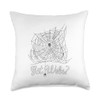 Spider Lover Arachnid Cobweb Terrarium Tarantula Throw Pillow