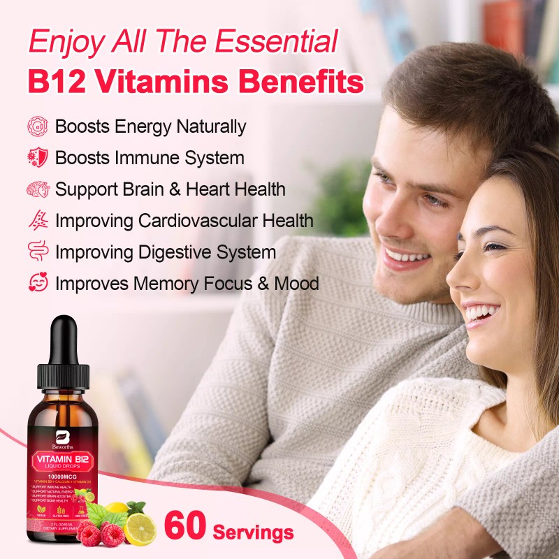 Extra Strength Vitamin B12 Liquid Vit B 12 Drops Energy