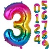 40 Inch Rainbow Digit 0-9 Helium Mylar Foil Baby Shower