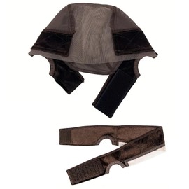 Wig Grip Cap, Brown Velvet Lace Wig Cap to Hold Wig in Place, Adjustable Non Slip Wig Caps with Grip Headband for Secure Fit and Comfort for All-Day Wear, Universal Fit for Most Head Sizes