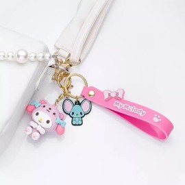 Sanrio My Melody Cat Figure Charm Backpack Bag Purse Keychain Japan Anime Phone