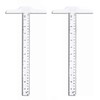 2Pcs Double Sided T Square Ruler Durable Precise T Square