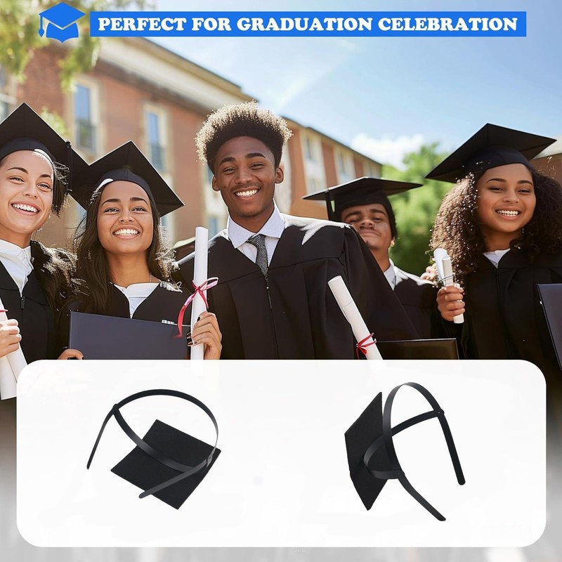 Macute Adjustable Graduation Cap Headband Insert Support Wearing From Multiple