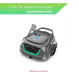 eeTao 2-Prong 25.2V Replacement Charger Compatible with Wybot Cordless Pool Vacuum Compatible with Wybot A1 OS2010 Robotic Pool Cleaner Power Supply Adapter Cord Cable