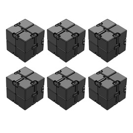 Infinity Cube Fidget Toy Cube suitable for Adults & Kids, New Version Fidget Finger Toy Stress and Anxiety relief, Killing Time Fidget Toys Infinite Cube suitable for Office Staff (Black)