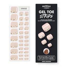 MOYOU LONDON Halbgehärtete Gel-Nagelstreifen - 32 Stück. Gel-Nagelfolien für eine Maniküre in Salonqualität - Funktioniert mit jeder UV-Nagellampe - Einfach anzuwenden - Spring Awakening