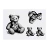 Azeeda 4 x 'Teddybär' Temporäre Tattoos - Wasserfest, Hautfreundlich &