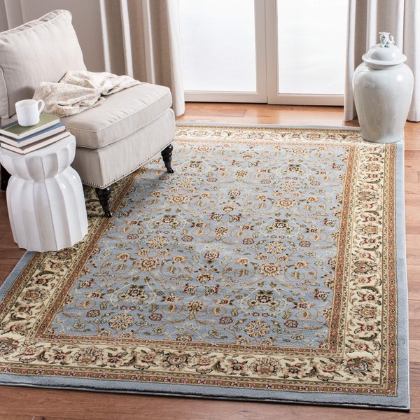 SAFAVIEH Lyndhurst Collection LNH312B Traditional Oriental Non-Shedding Living Room Bedroom Accent Area Rug, 4' x 6', Light Blue / Ivory
