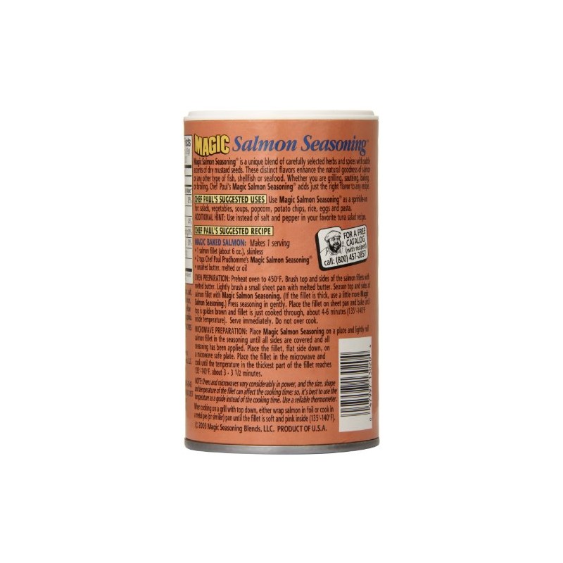 Magic Seasoning Blends Salmon Magic,7.0-Ounce Containers (Pack of 6)