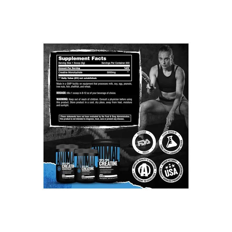 Universal Animal Monohidrato De Creatina 1 Kg Micronizada
