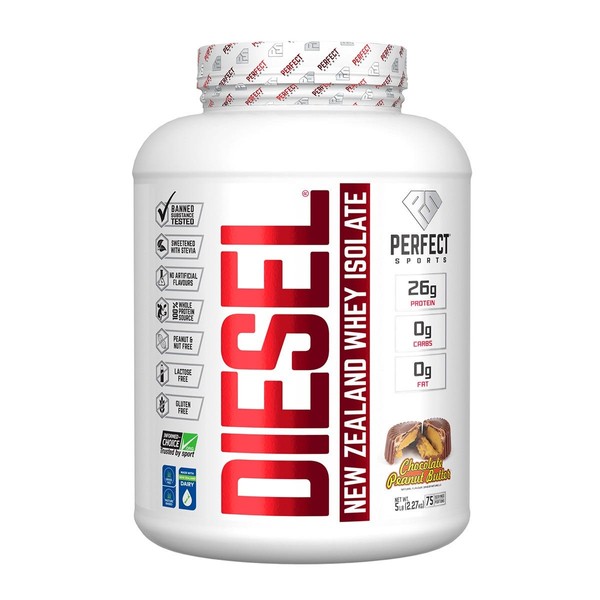 Perfect Sports Diesel New Zealand Whey Protein Isolate Chocolate Peanut Butter 5lbs