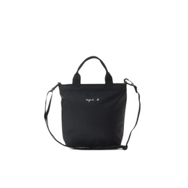 Agnes B AC12 E SAC Women's Logo Shoulder Bag Handbag, Black