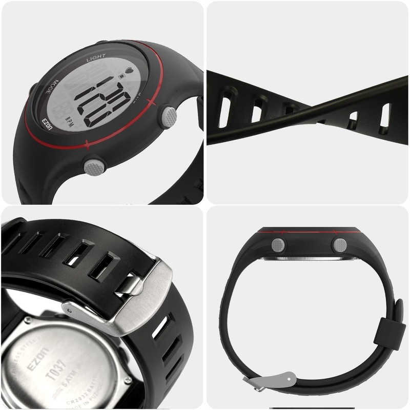 T037A11 Men's Running Watch Sport Watch IP67 Waterproof Dustproof 1.22