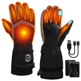 SVPRO Heated Gloves, 5V 6000mAh Rechargeable Heated Ski Gloves for Men & Women, Waterproof & Windproof Electric Heating Glove for Skiing, Hunting, Motorcycling, Outdoor Work