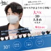 [Hellozebra] 立体マスク 大きめ メンズ バイカラー 3Dマスク 黒 不織布 30枚入 グレー