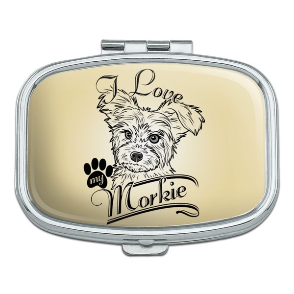 I Love My Morkie Morkshire Terrier Rectangle Pill Case Trinket Gift Box