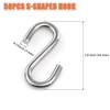 Cobenga 50 Pcs Heavy Duty S Hooks for Hanging, 304
