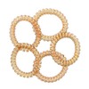 Irridescent Coil Pony Holders - Set Of 5-Brown