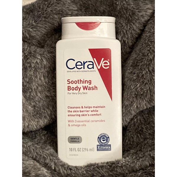 2)CERAVE SOOTHING BODY WASH FOR VERY DRY SKIN 3 ESS