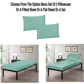 Gilbins Cot Size 30" x 75" Fitted Sheet, Made of Cotton, Perfect for Camp Bunk Beds / RVs / Guest Beds Pillowcase