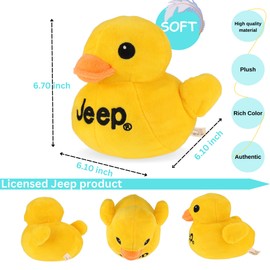 Jeep Text Logo Duck Stuffed Animal Plush - Perfect Enthusiasts You've Been Ducked (Yellow)