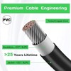 2pcs 10FT 10AWG Solar Extension Cable with Female and Male