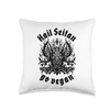 HAIL SEITAN - go vegan Throw Pillow