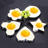 5pcs Multifunctional Stainless Steel Eggs Molds In Round Heart Flower
