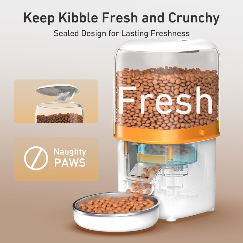 Automatic Cat Feeder - 4L Timed Auto Pet Feeder for