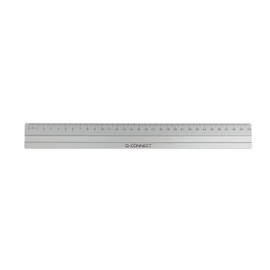 Q-Connect KF03678 Aluminium Ruler – 30 cm Silver