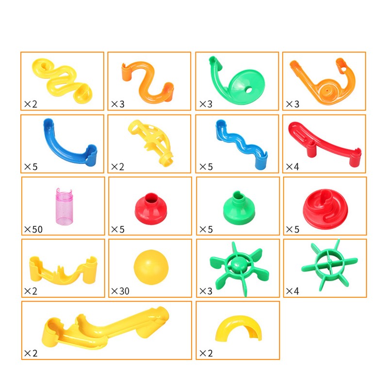 Marble Run Building Blocks Three Dimensional DIY Race Track Marble