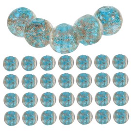 Operitacx 60pcs Glass Beads Jewelry Charms Beads Bulk Charm Necklace DIY Gold Beads Charm Bracelet Making Kit Spacer Beads for Jewelry Making Charms for Charm Necklace Glow Letter Beads Blue
