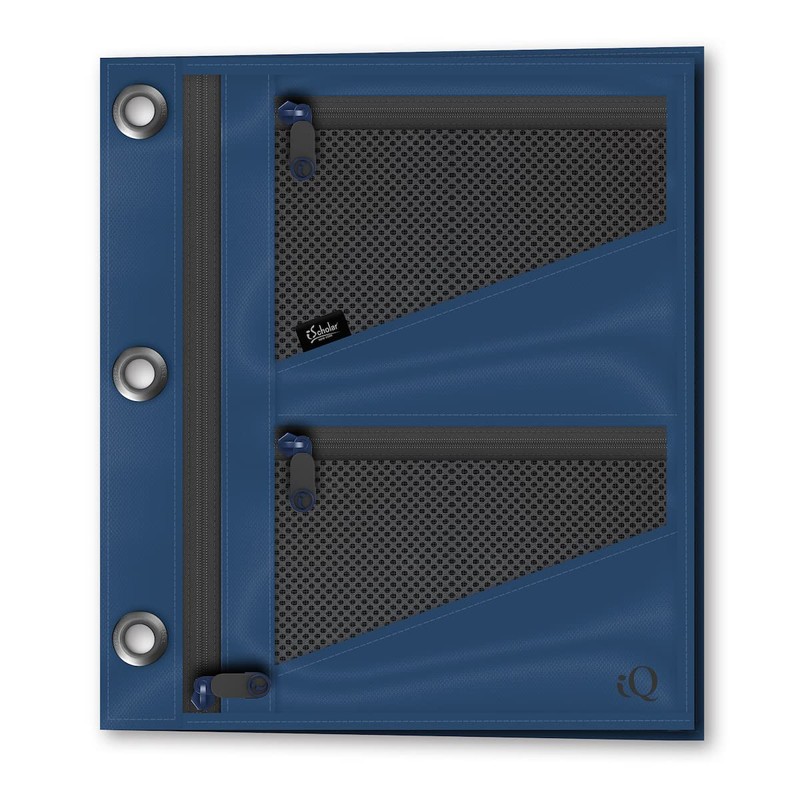 iScholar Jumbo Expandable Pencil Pouch, 3 Pockets, Color Will Vary