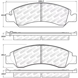 StopTech Street Select Brake Pads - Front/Rear 305.1363