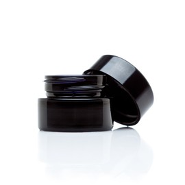 Infinity Jars 5 Ml (.17 fl oz) Palm Size Black Ultraviolet Glass Screwtop Jar