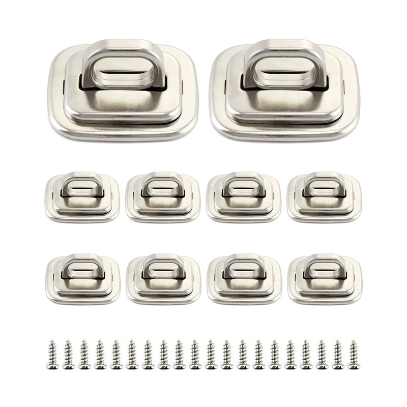 QWORK Laptop Cable Lock Anchor, 10 Pack Steel Desk Mount