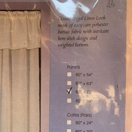 Kwitman Vintage 60” X 72" Pale Pink Window Curtain Panel Fergaline Kwitman #2725