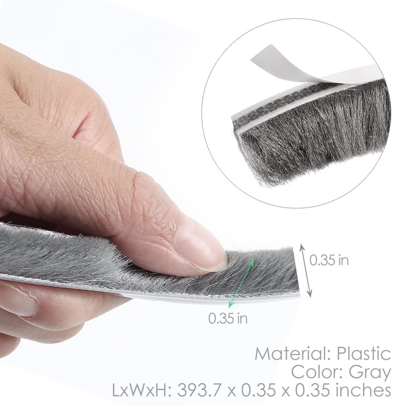 Felt Pile Weather Stripping for Windows, Windproof Dustproof Door Window