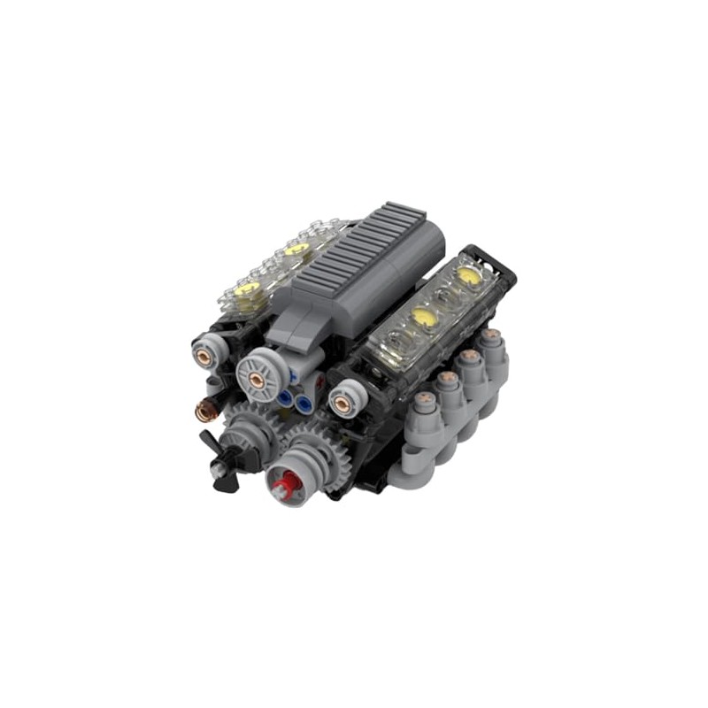 Motor V8 con caja de cambios Tech Engine Model Building